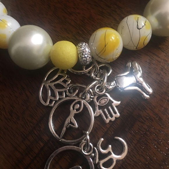 Handmade Yoga & Mediation charm bracelet - Picture 2 of 2